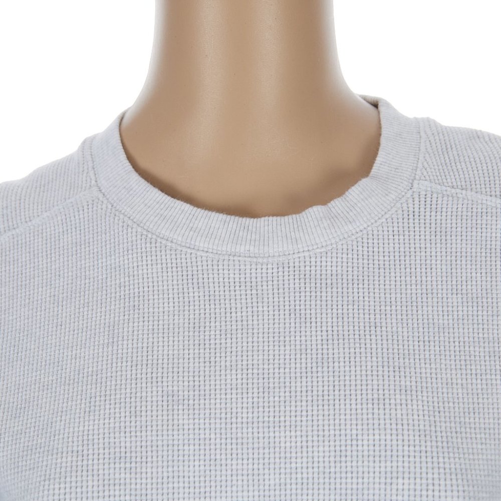 TNA Aritzia Gray Cotton Waffleknit Sweater Women's Size Small - Picture 3 of 10
